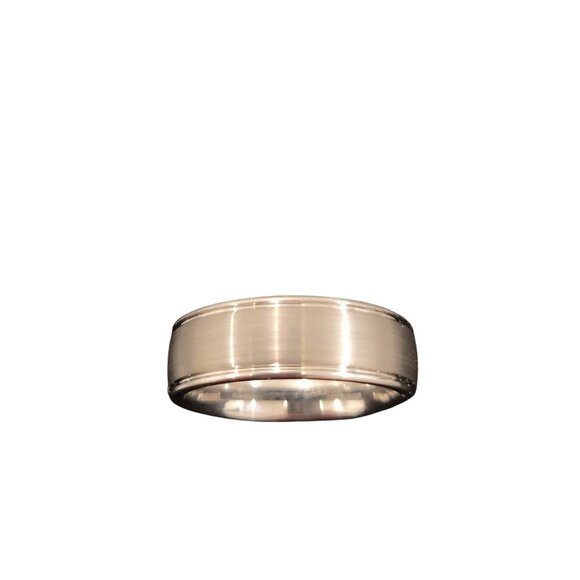 TUNGSTEN Classic Silver Carbide Mens Wedding Ring Band Sz 10 - Picture 2 of 6